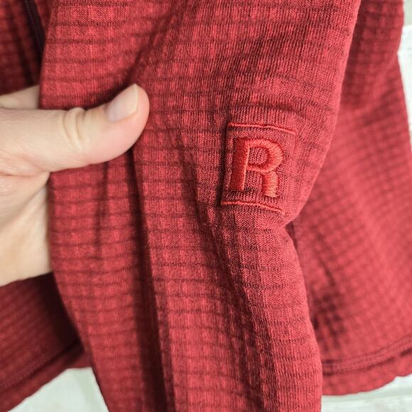 Patagonia R1 Polartec Full Zip Waffle Sweater Red Womens Size Medium. Flaws! - Picture 5 of 10